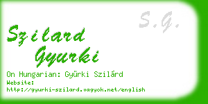 szilard gyurki business card